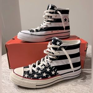 Converse American Flag All-Star Size 10 Used Prefect Condition Only Worn Once!
